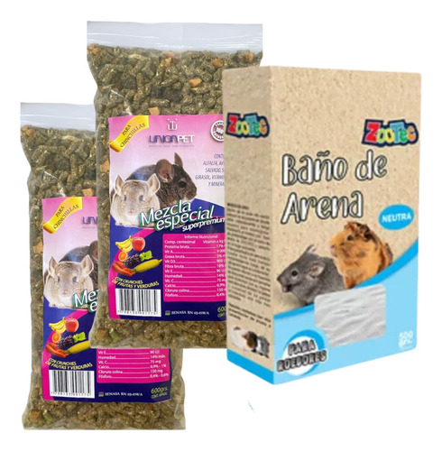 Alimento Chinchilla Mezcla Especial Balanceado 600gr Premium