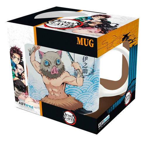 Abystyle Taza Demon Slayer-zenitsu/inosuke Mug 11 Oz Color Blanco Cilindro