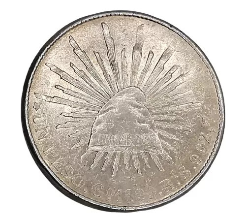 Moneda Un Peso Fuerte Porfiriano Plata Guanajuato Go 1899