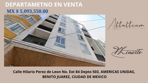 Departamento En Venta En Americas Unidas Benito Juarez Cdmx I Vl11-bd-060