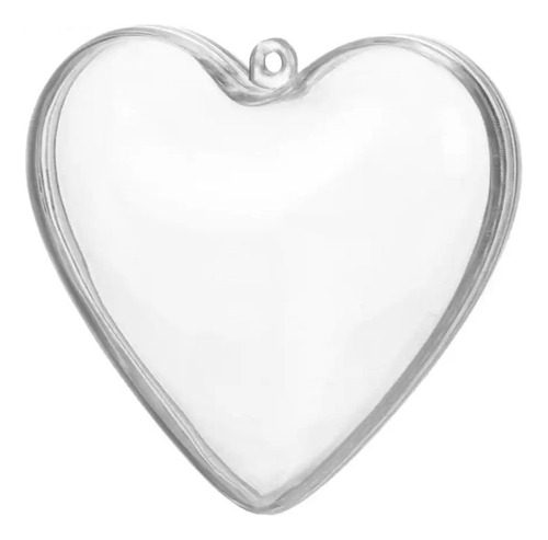 Corazón Transparente Acrílico 5 Unidades De 6 Cm 