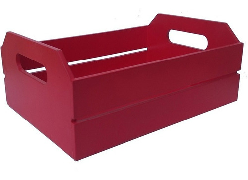 1 Caixa Caixote Feira Mdf Pintado Azul Amarelo Rosa Vermelho