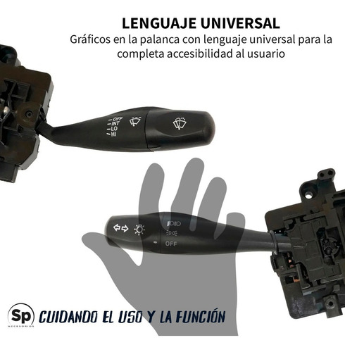 Imagen 2 de 6 de Palanca De Direccional Y Limpiaparabrisas Hyundai Atos 01-02