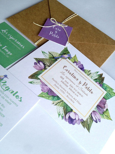 Invitaciones Boda Casamiento Participaciones X10