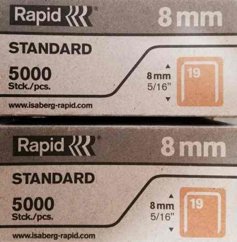 Grapas De 8mm 5/16 Marca Rapid Standard De 5000 Pza 19-8