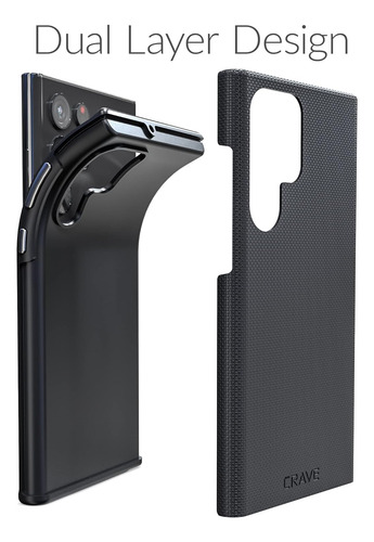 Funda Crave, Para Samsung Galaxy S22 Ultra, Negro