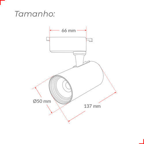 Spot Led Para Trilho Authentic Evo T1 Sobrepor 5w 6500k Branco Frio Preto Cod: 911313701 Deluxe By Avant