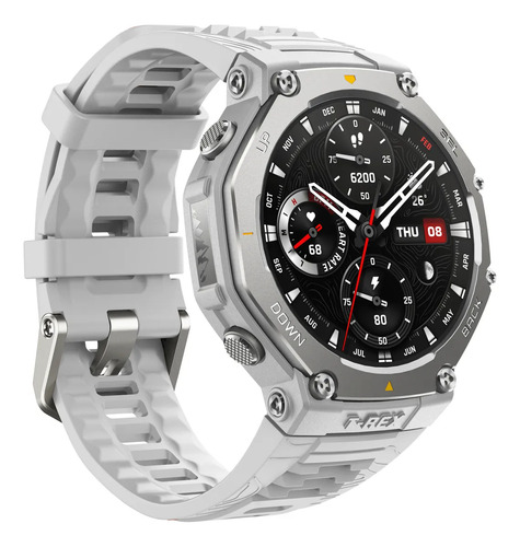 Reloj Smartwatch Amazfit T Rex 3 Bth Wifi Gps Amoled Gris Gris Silicona Gris Plateado