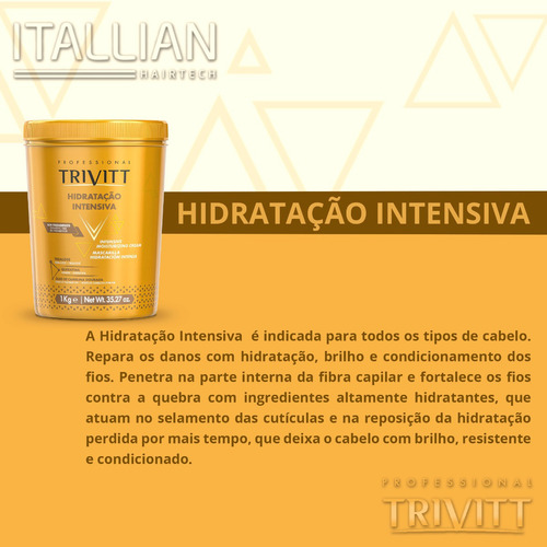 Imagem 8 de 10 de Kit Profissional Itallian Trivitt 2018 Hidratação 4 Produtos