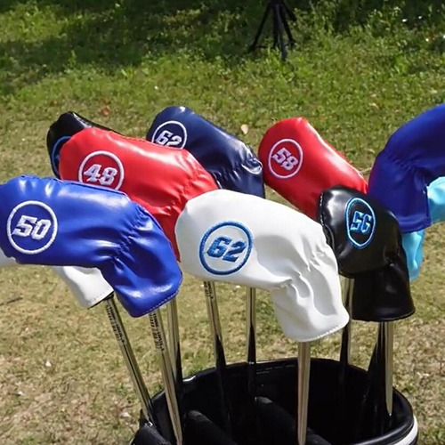 8 Piezas Golf Golf Iron Club Cubiertas De Azul Oscuro