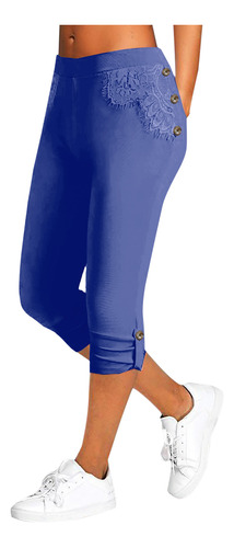 Leggings S Para Mujer, Capris De Verano, Cintura Alta, Color