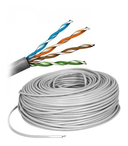 Cable Utp 100% Cobre Categoria 5e Interior Rollo X 100mts