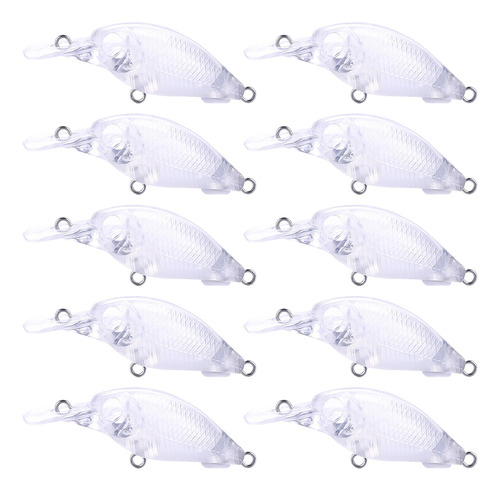 10 Señuelos De Pesca Con Forma De Embrión En Blanco, 5 Cm De