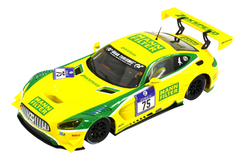 Auto De Alta Performance Scaleauto Mercedes Amg Numero 73 Color Blanco