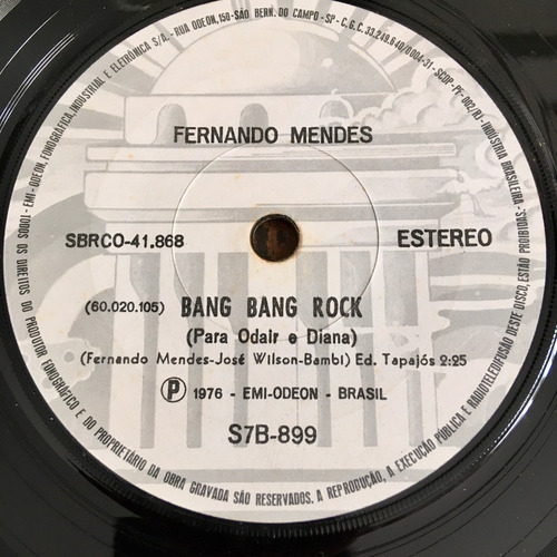Compacto Fernando Mendes - Sorte Tem Quem Acredita - 1976