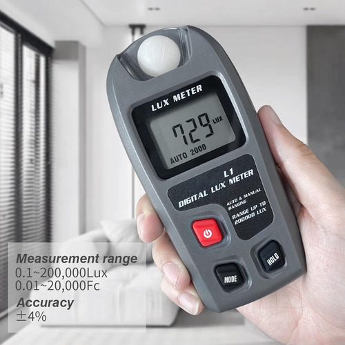 Medidor De Luz Digital Automático Con Pantalla Lcd