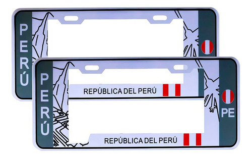 Porta Placa Modelo Europeo Con Diseño Peruano