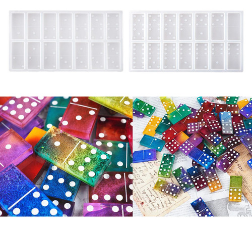 Moldes De Resina Domino Molde De Silicone Fundição Epóxi Zer