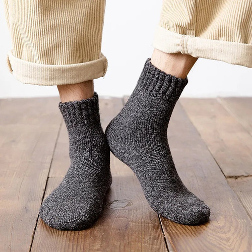 5 Pares De Calcetines De Otoño E Invierno Para Hombre, Calce