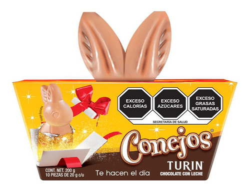 Chocolates Turín Conejos Caja 10 Piezas 200g