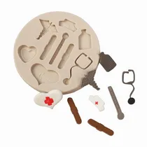 Comprar Molde Silicona Medicina Medico Enfermeria Porcelana Fondant