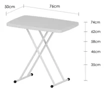 Comprar Mesa Plegable Cuadrada Plástico Resistente Jardin Exter Color Blanco 76x50x74cm,mesa Plegable De Plástico Portátil Event,mesa De Servicio Chica Plegable Camping, Barbacoa