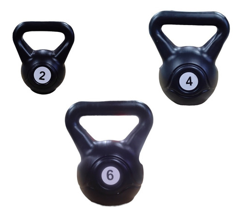 Set 3 Pesas Rusas Kettlebell 2kg/4kg/6kg Mr Gym Color Colores Surtidos