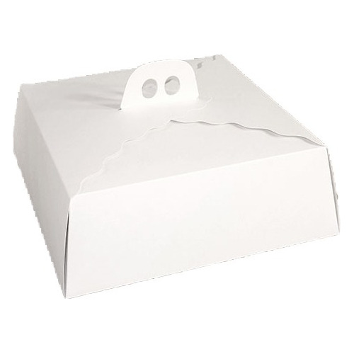 Caja Torta Grande Cuadrada Blanca 38x38x14 (5 Unidades)   