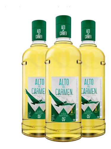 Pisco Alto Del Carmen 35° - 3x Unidades 750ml 