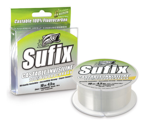 Sufix Invisiline Casting Flourocarbon 100yarda Carrete Pesca