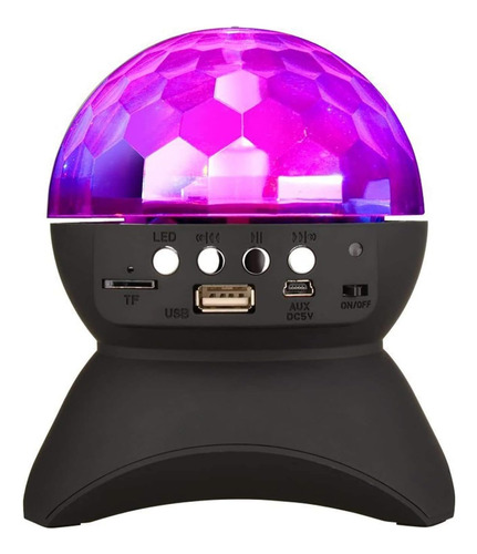 Disco Ball Home Party Light Altavoz Bluetooth (negro)