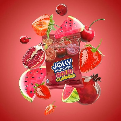 Gomitas Agridulces Frutas Rojas Jolly Rancher Sour Gummies