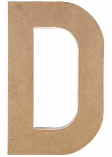 Letra D Decorativa Papel Mache Inicial Para Casa Oficina O X