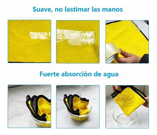 Cz Set8 Paño Mágico Seco Con Toalla Superfina, Guanta Lavado
