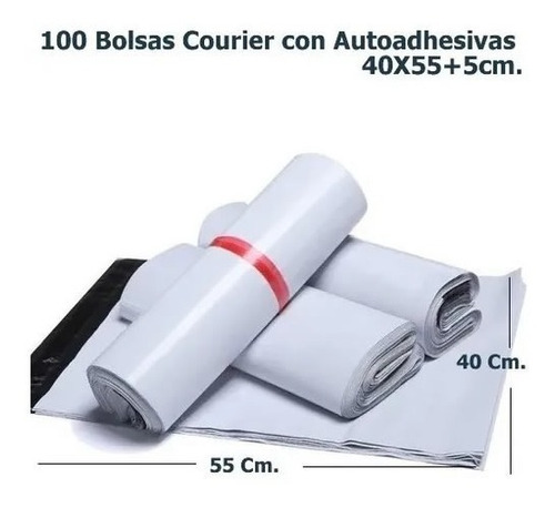 100 Sobre Bolsas Courier Con Autoadhesivo 40x55cm. Gruesas.
