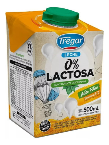 Leche 0% Lactosa X 500 Ml Tregar