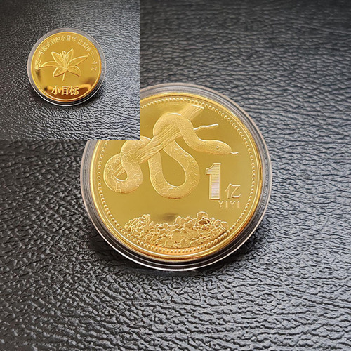 Moneda Del Año De La Serpiente Moneda Del Año Nuevo Chino De