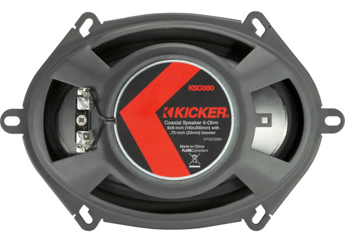Bocinas Kicker 6x8 5x7 Pulgadas 47ksc6804 Ksc680 150 Watts Gris Oscuro