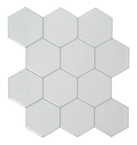 Cerámico Vinilo 3d Autoadhesivo Hexagono Blanco Muresco