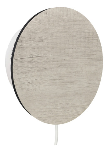 Aplique Velador Cabecera Led Madera Para Pared Circular 6w