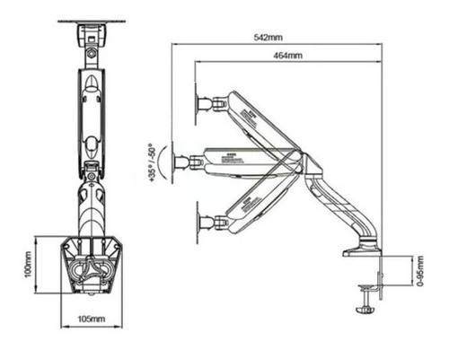 Soporte Kaloc DS90 de mesa para TV/Monitor de 17" a 32" negro