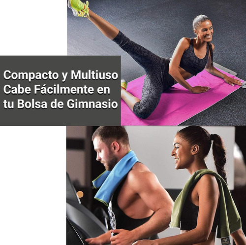 Toalla Microfibra Secado Rápido Baño Natación Gym Playa Deportiva Genérica 3pzs