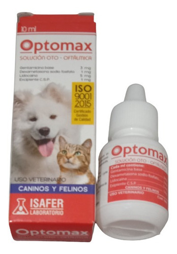 Optomax Solución Oto-oftalmica Para Gatos Y Perros 