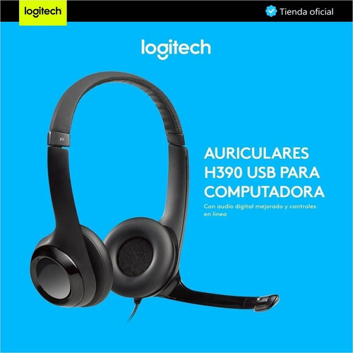 Logitech H390, Auriculares Usb Con Micrófono