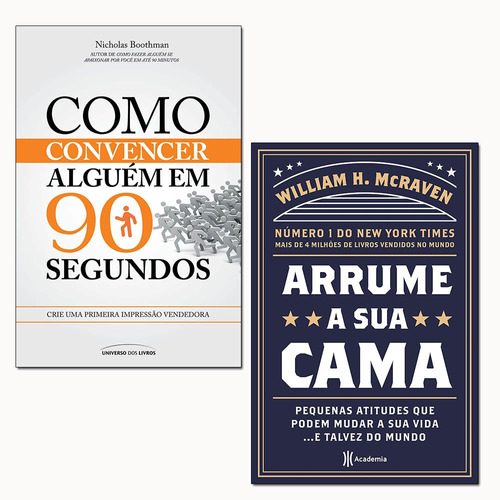 Livro Como Convencer Alguem Em 90s + Arrume Sua Cama