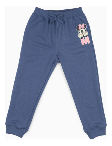 Pantalon De Buzo Niña Minnie Letra Dos Azul Disney