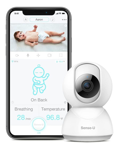 Sense-u Monitor De Video Para Bebé Con Cámara De Zoom