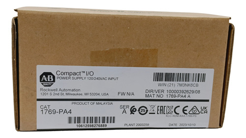 Allen-bradley 1769-pa4 Compactlogix Fuente De Alimentación