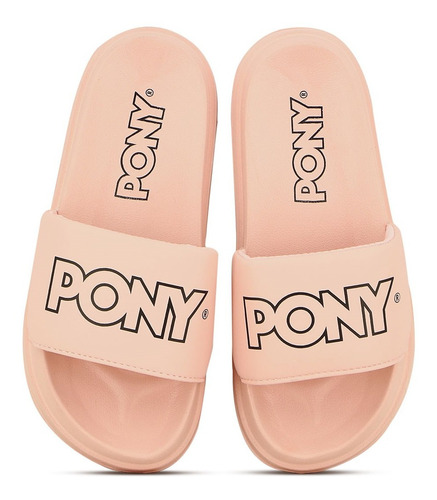 Ojota Pony Brooklyn C/ Logo Old Pink/black