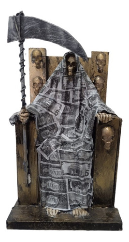 Escultura Muerte De Dinero En Resina.